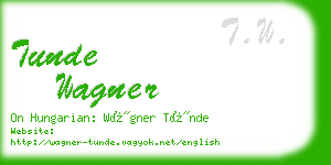 tunde wagner business card